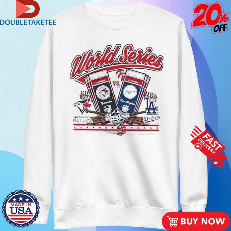 Official Toronto Blue Jays vs Los Angeles Dodgers 2025 World Series Tickets MLB Shirts