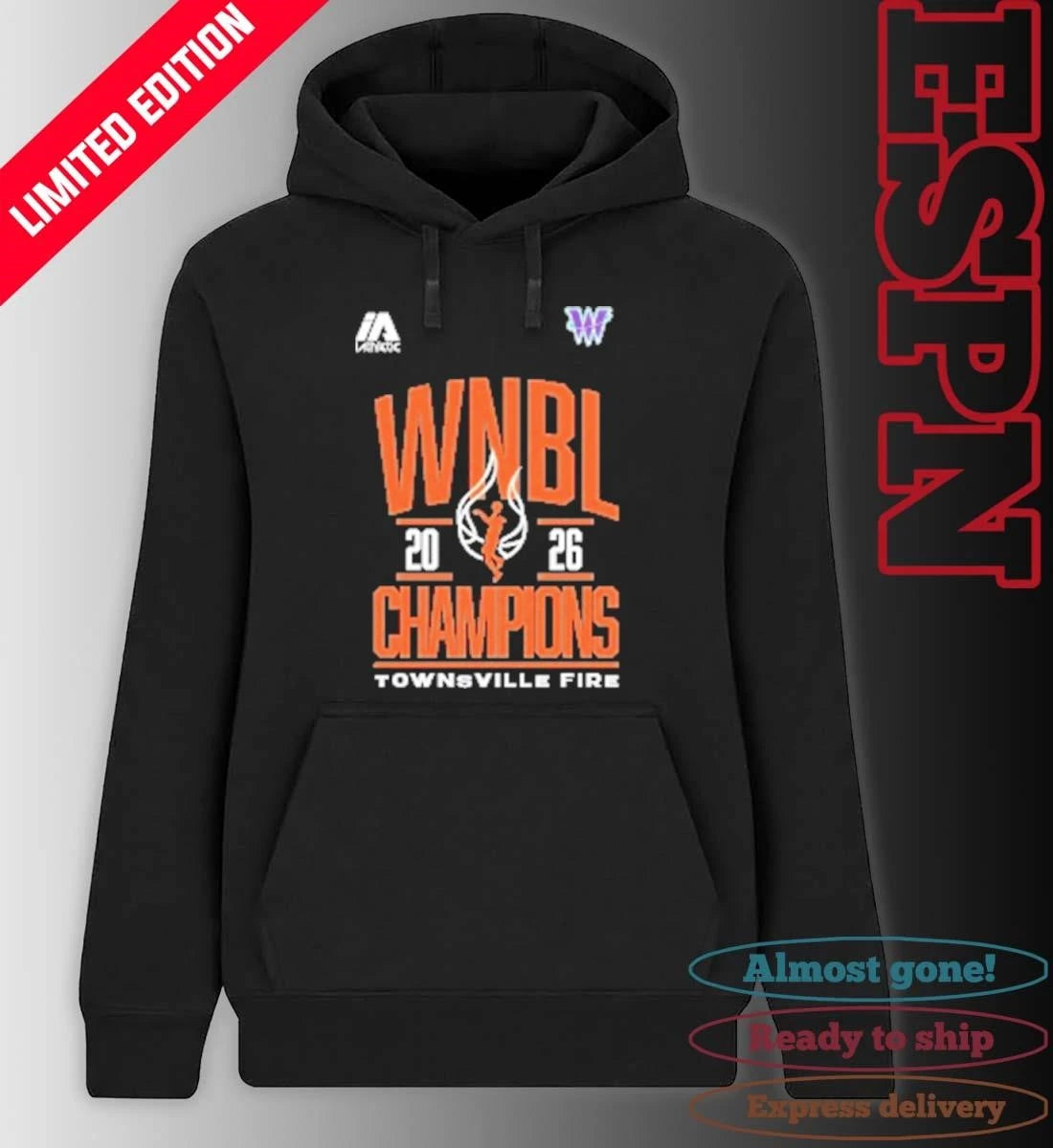 Official Townsville Fire 2026 WNBL Champions Shirt