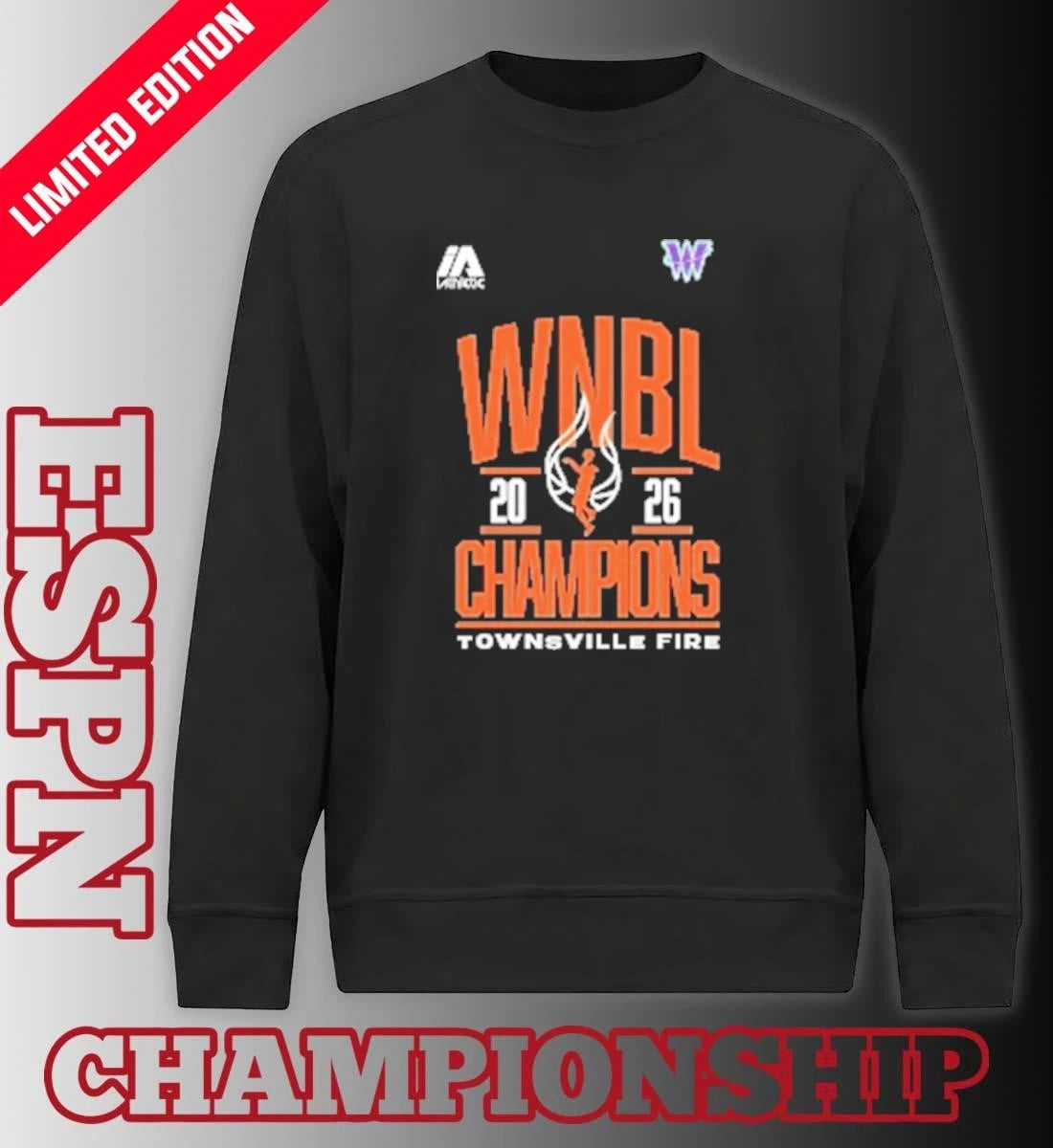 Official Townsville Fire 2026 WNBL Champions Shirt