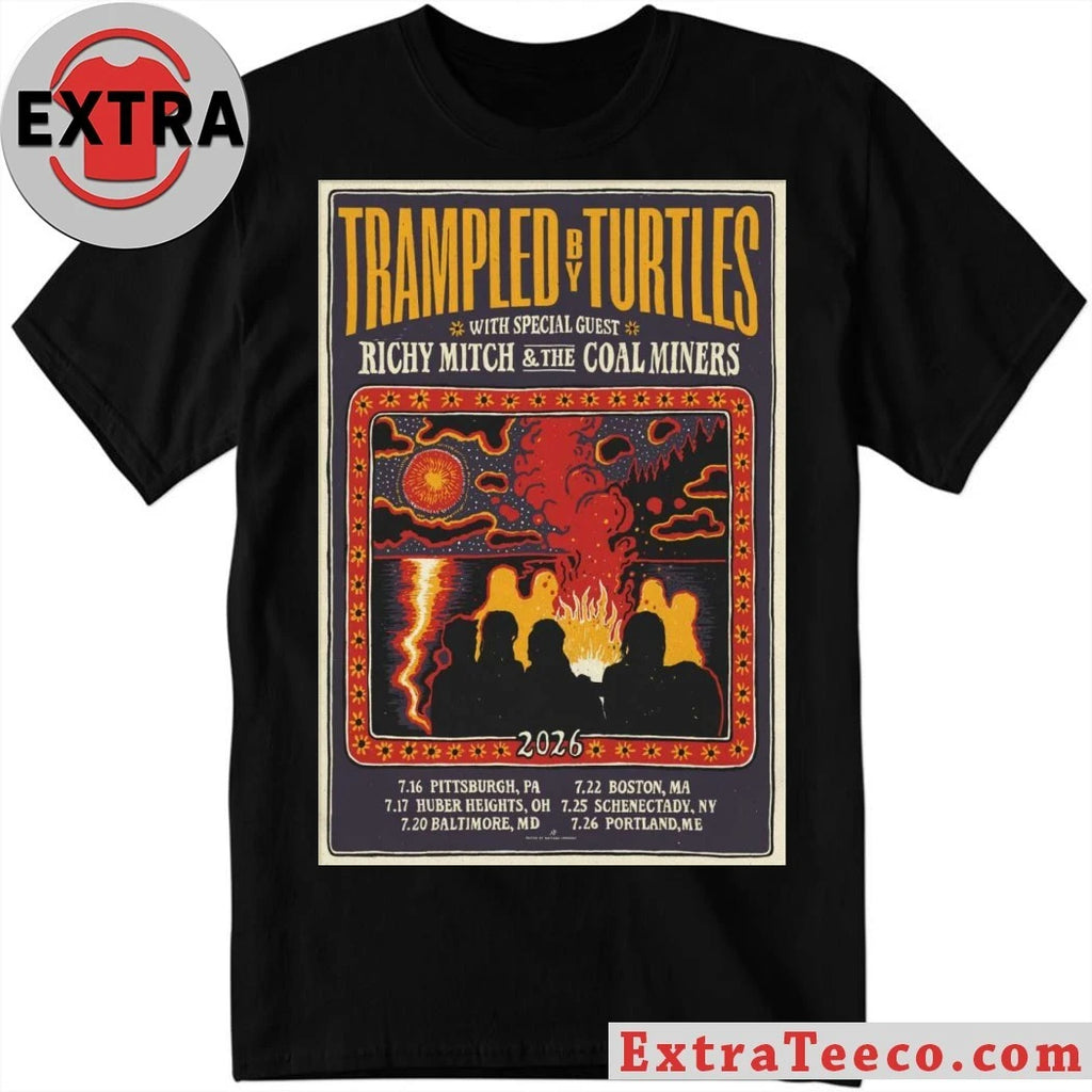 Official Trampled by Turtles July Tour 2026 Poster Shirt
