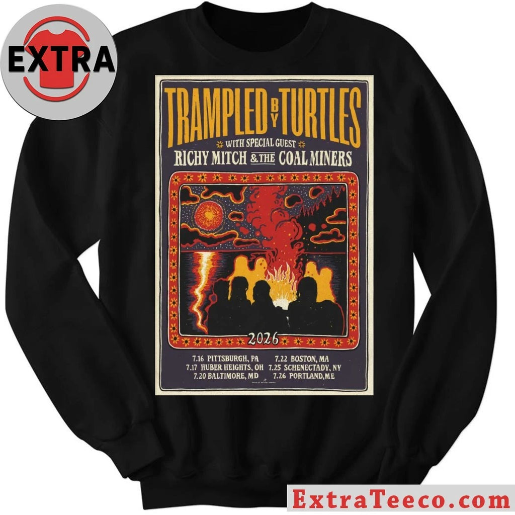 Official Trampled by Turtles July Tour 2026 Poster Shirt