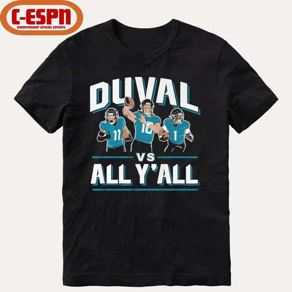 Official Trevor Lawrence, Travis Etienne, &amp; Parker Washington Duval vs. All Y’all T-Shirt