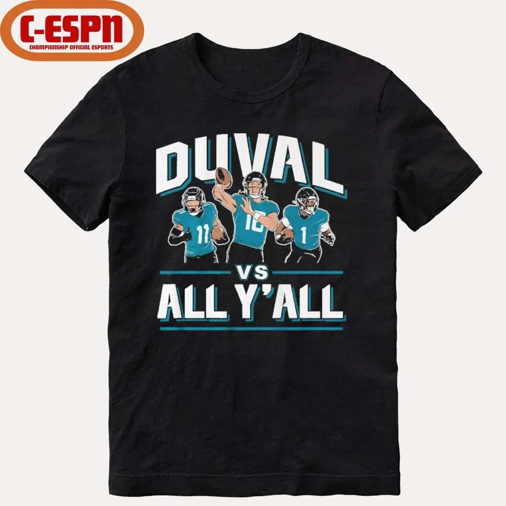 Official Trevor Lawrence, Travis Etienne, &amp; Parker Washington Duval vs. All Y’all T-Shirt