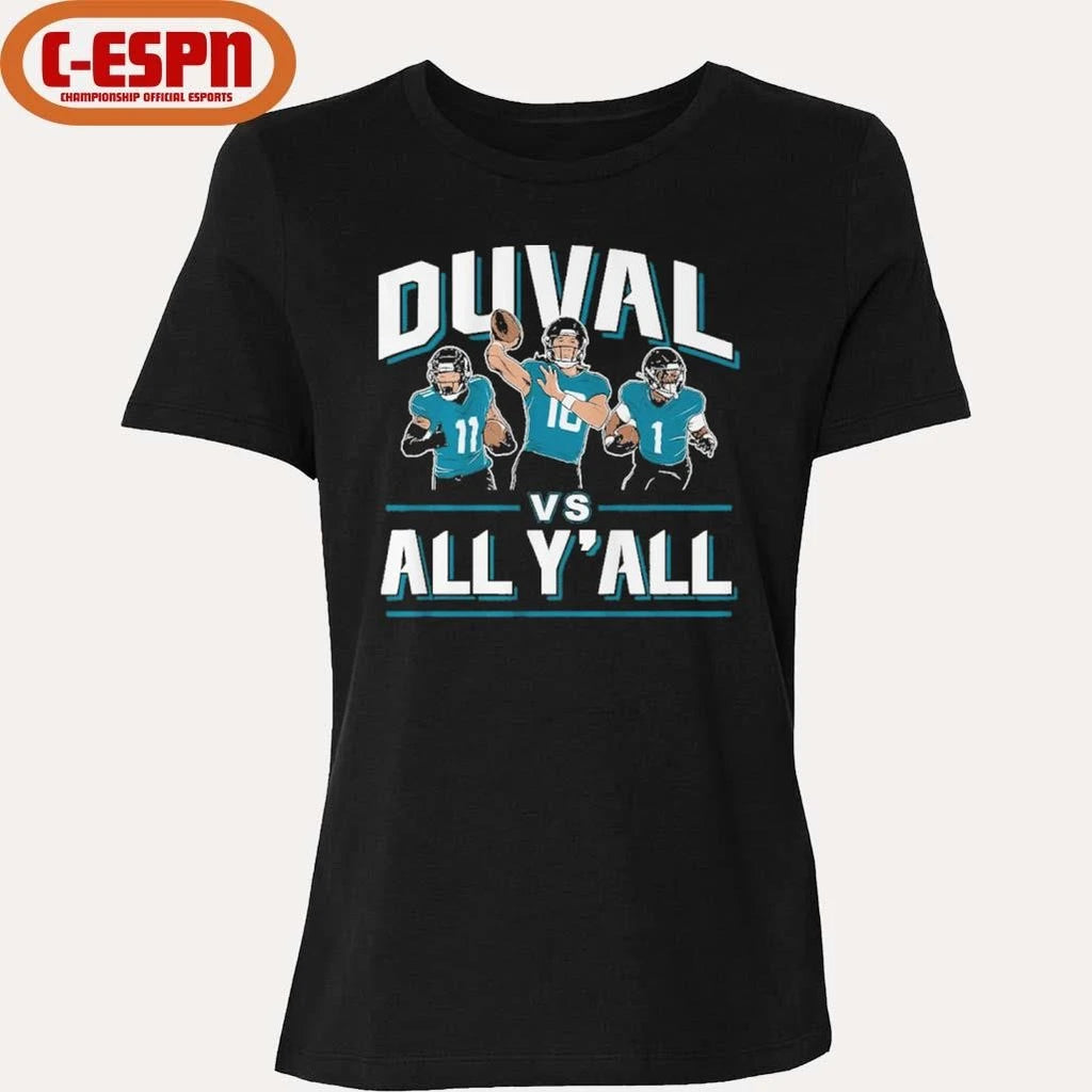 Official Trevor Lawrence, Travis Etienne, &amp; Parker Washington Duval vs. All Y’all T-Shirt
