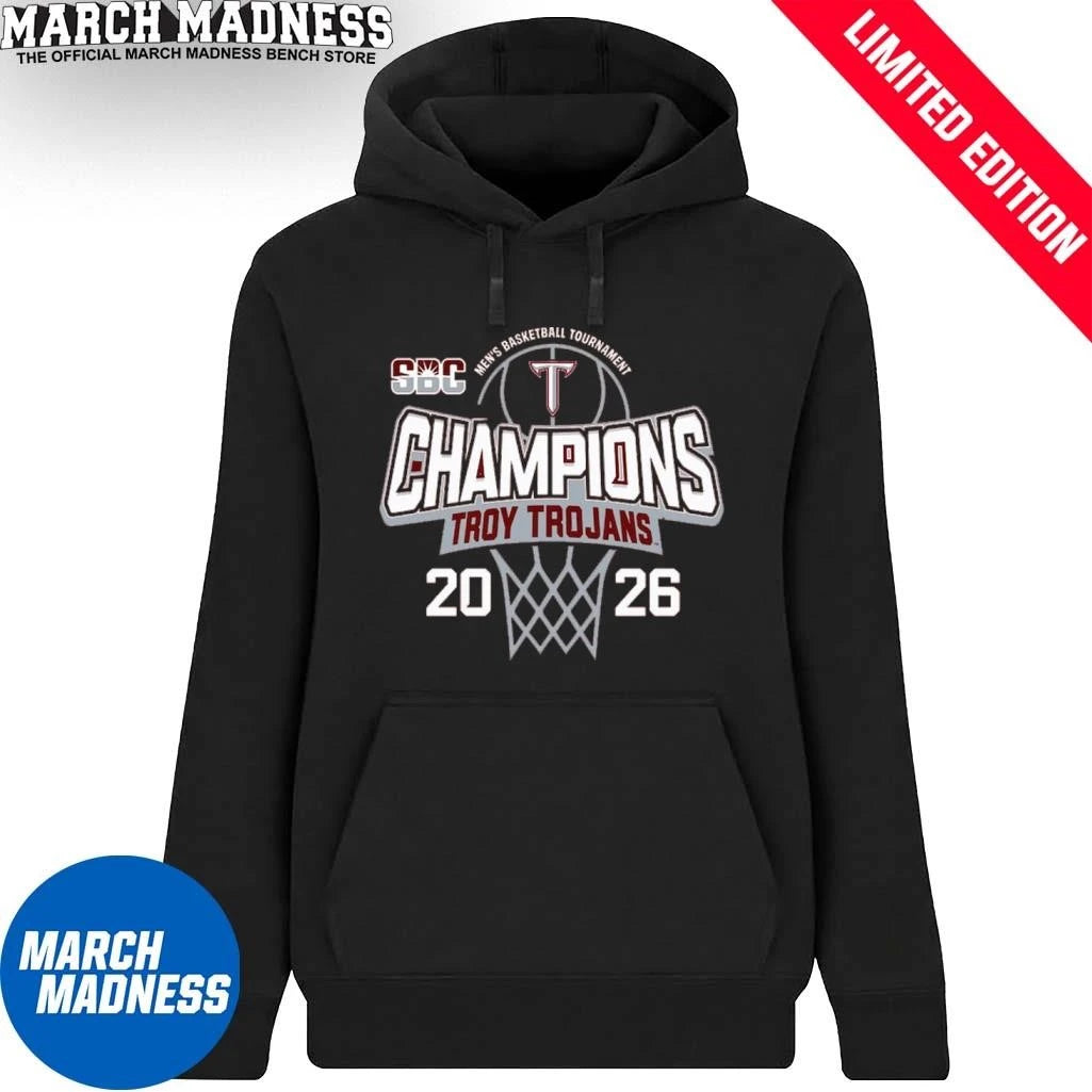 Official Troy Trojans Men’s Basketball Sun Belt Tournament Champions T-Shirt