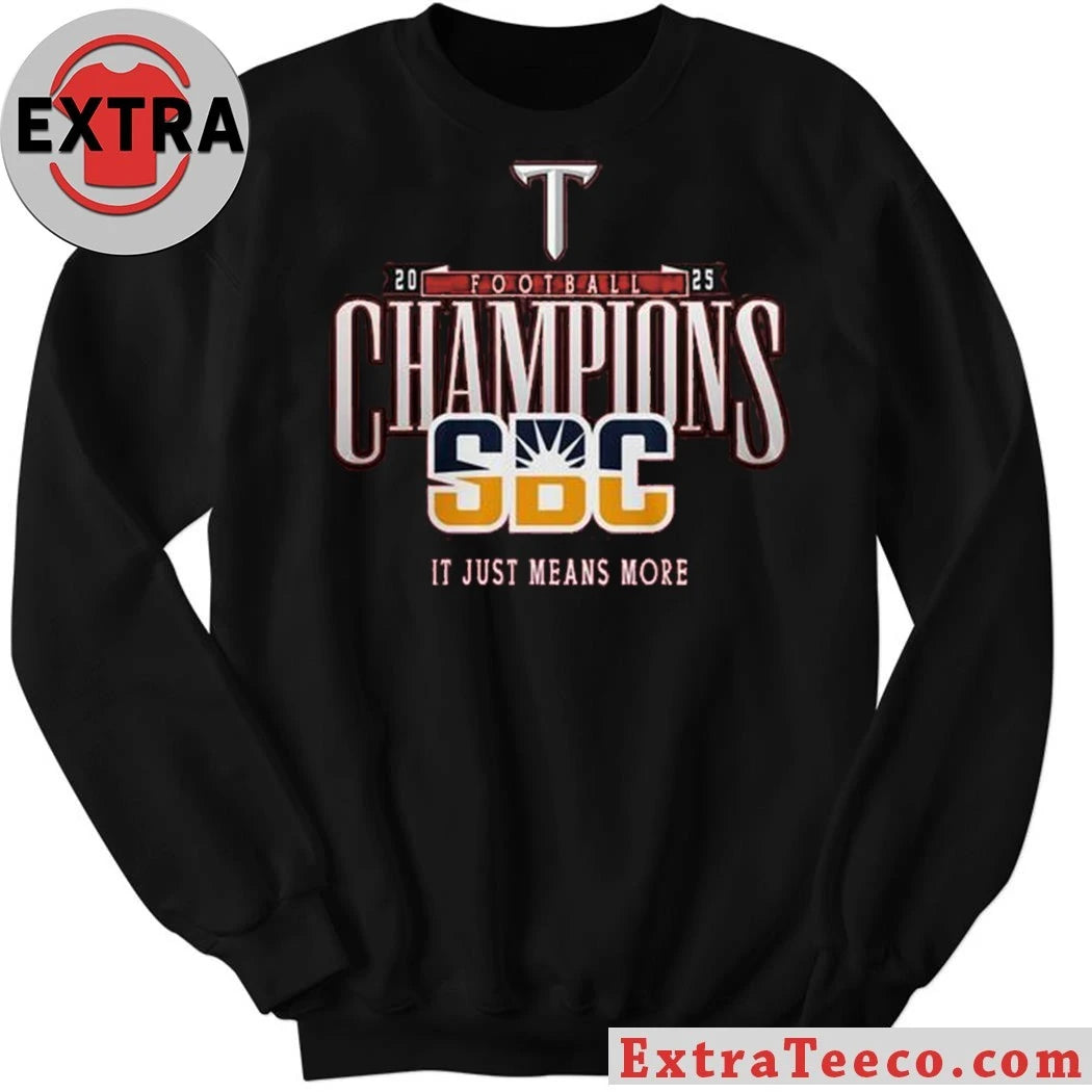Official Troy Trojans Sun Belt Champions 2025 Celebrating Shirt