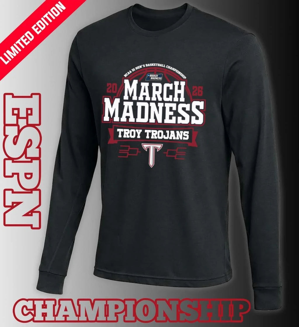 Official Troy Trojans Tigers March Madness 2026 NCAA DI Men’s Basketball Tournament T-Shirt