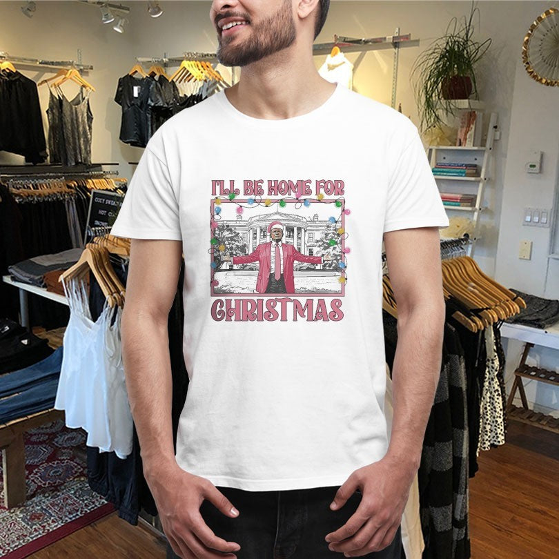 Official Trump I’ll Be Home For Christmas Lights Holiday Shirts