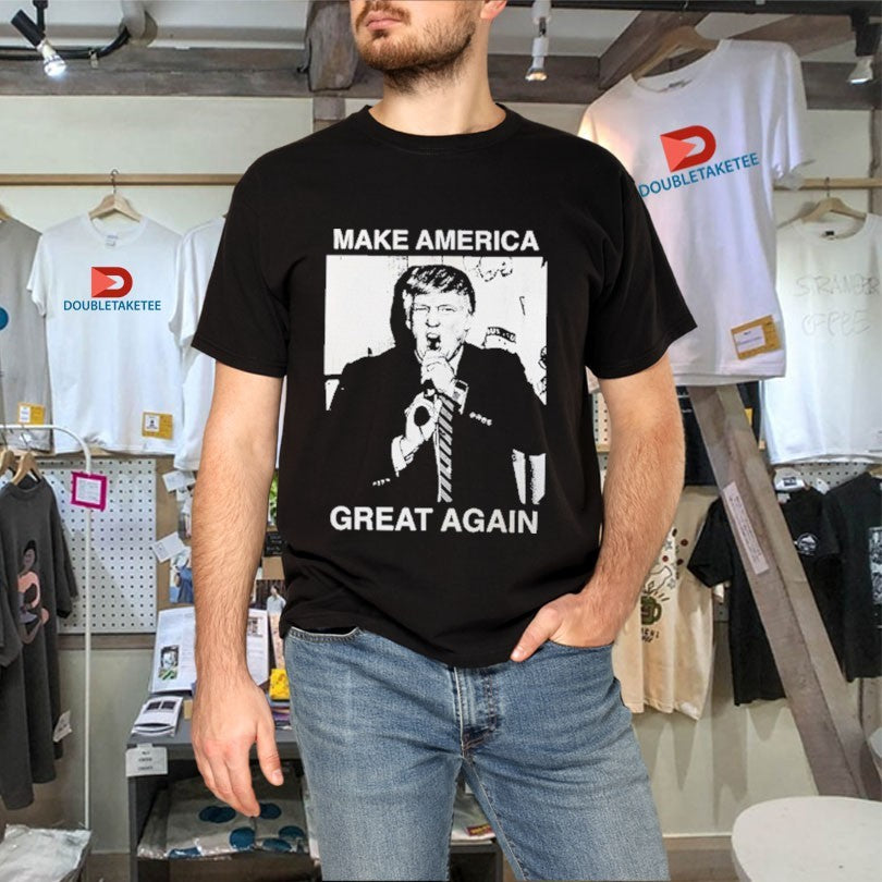 Official Trump Make America Great Again Gun In Mouth Shirts