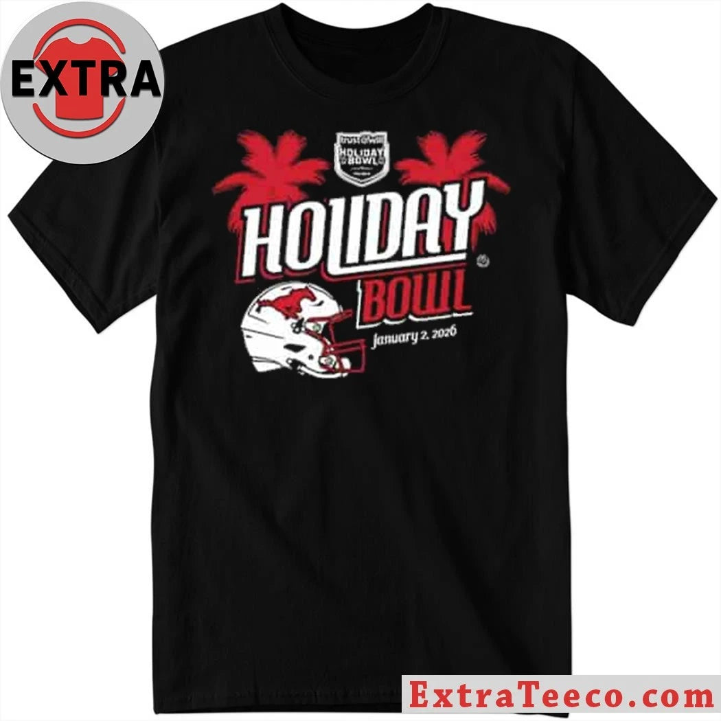 Official Trust &amp; Will Holiday Bowl 2026 SMU Mustangs and Arizona Wildcats at Snapdragon Stadium in San Diego, California, USA, January 2, 2026 Logo Shirt
