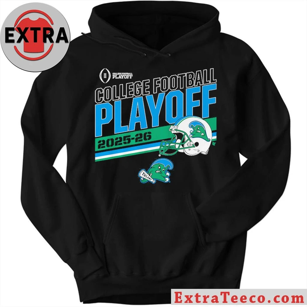 Official Tulane Football 2025 CFP Stripe Play-PPff Helmet Shirt