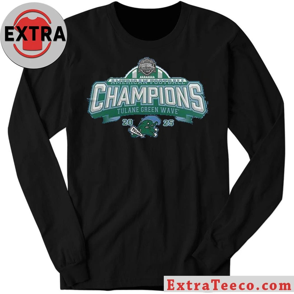 Official Tulane Green Wave American Football Champions 2025 Roll Wave Shirt