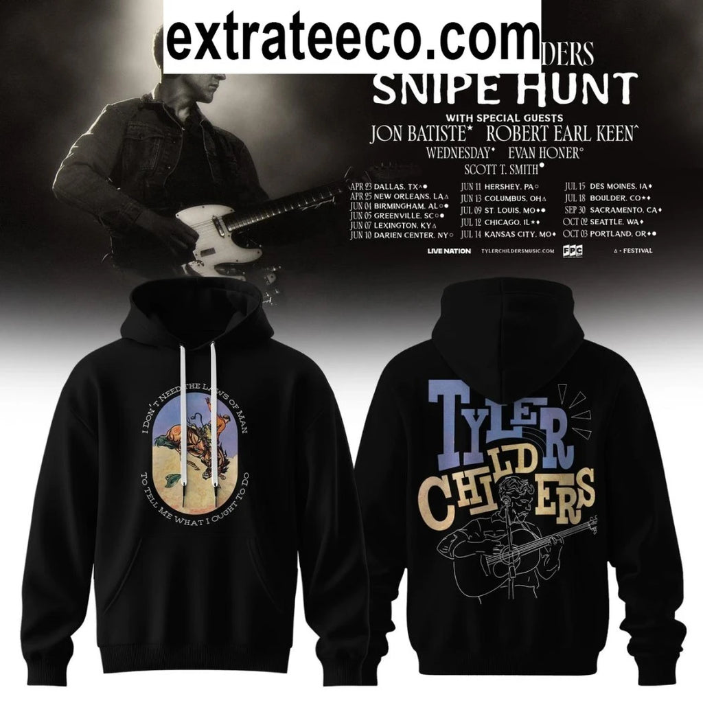 Official Tyler Childers 2026 Tour Snipe Hunt Hoodie T-Shirt