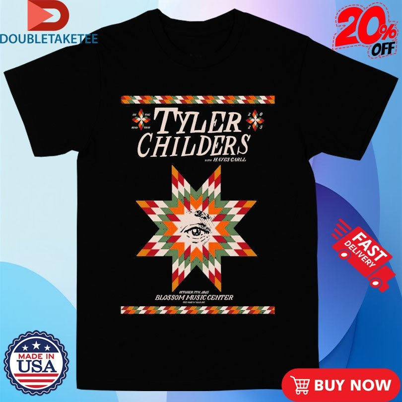 Official Tyler Childers Blossom Music Center in Cuyahoga Falls, OH Oct 7 2025 Eye Shirts
