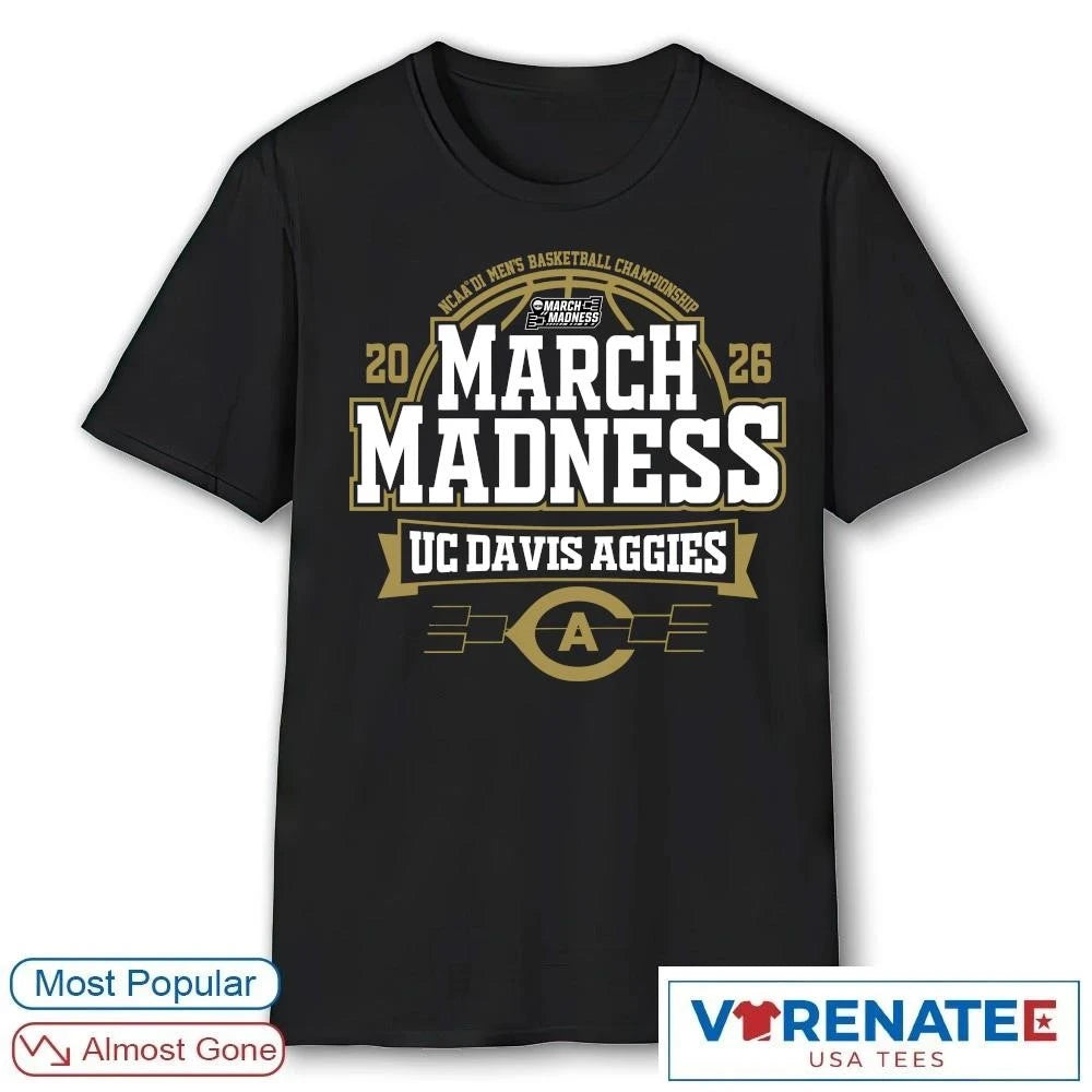 Official UC Davis Aggies 2026 NCAA DI Men’s Basketball Championship March Madness Bound T-Shirt