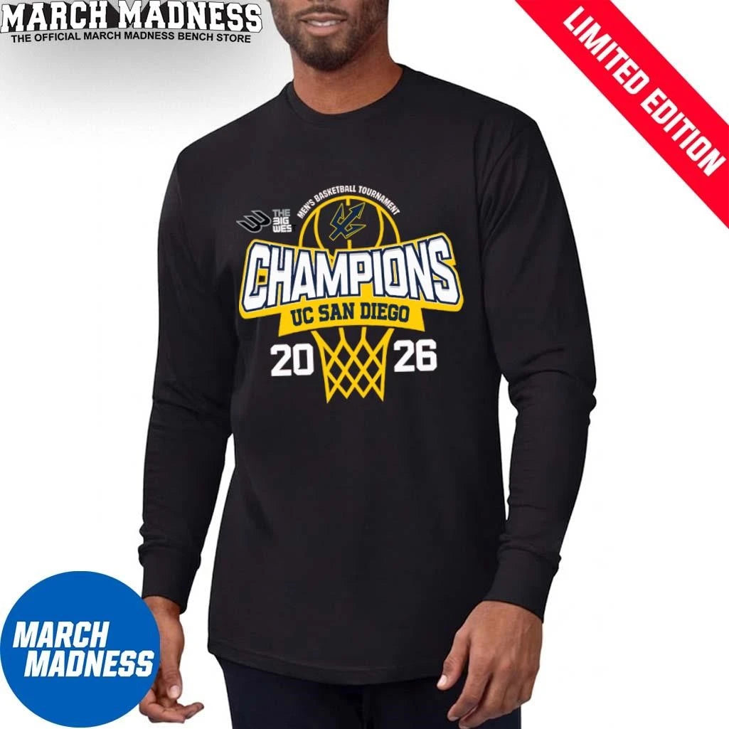 Official UC San Diego Tritons 2026 The Big West Conference Men’s Basketball Tournament Champions Shirt