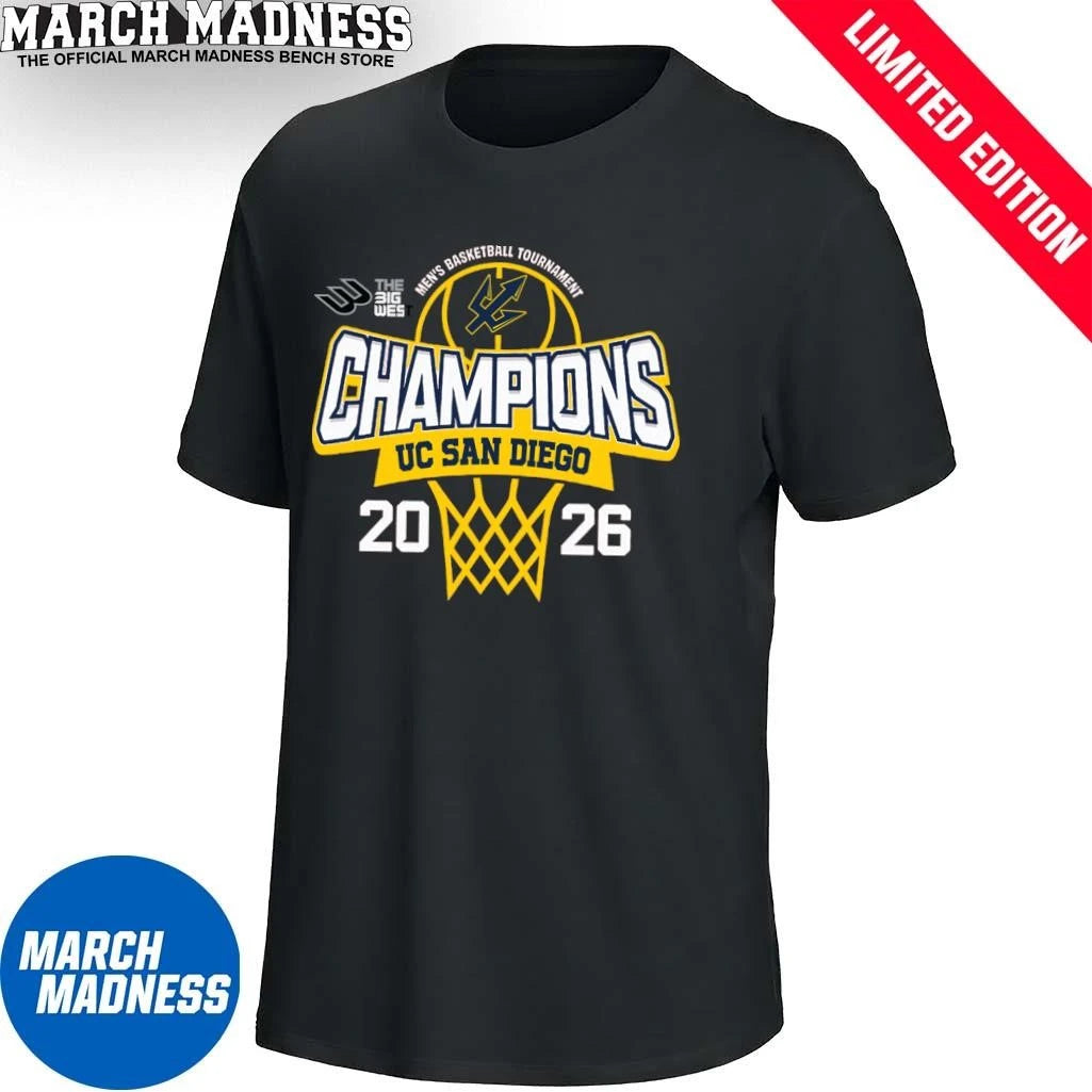 Official UC San Diego Tritons 2026 The Big West Conference Men’s Basketball Tournament Champions Shirt