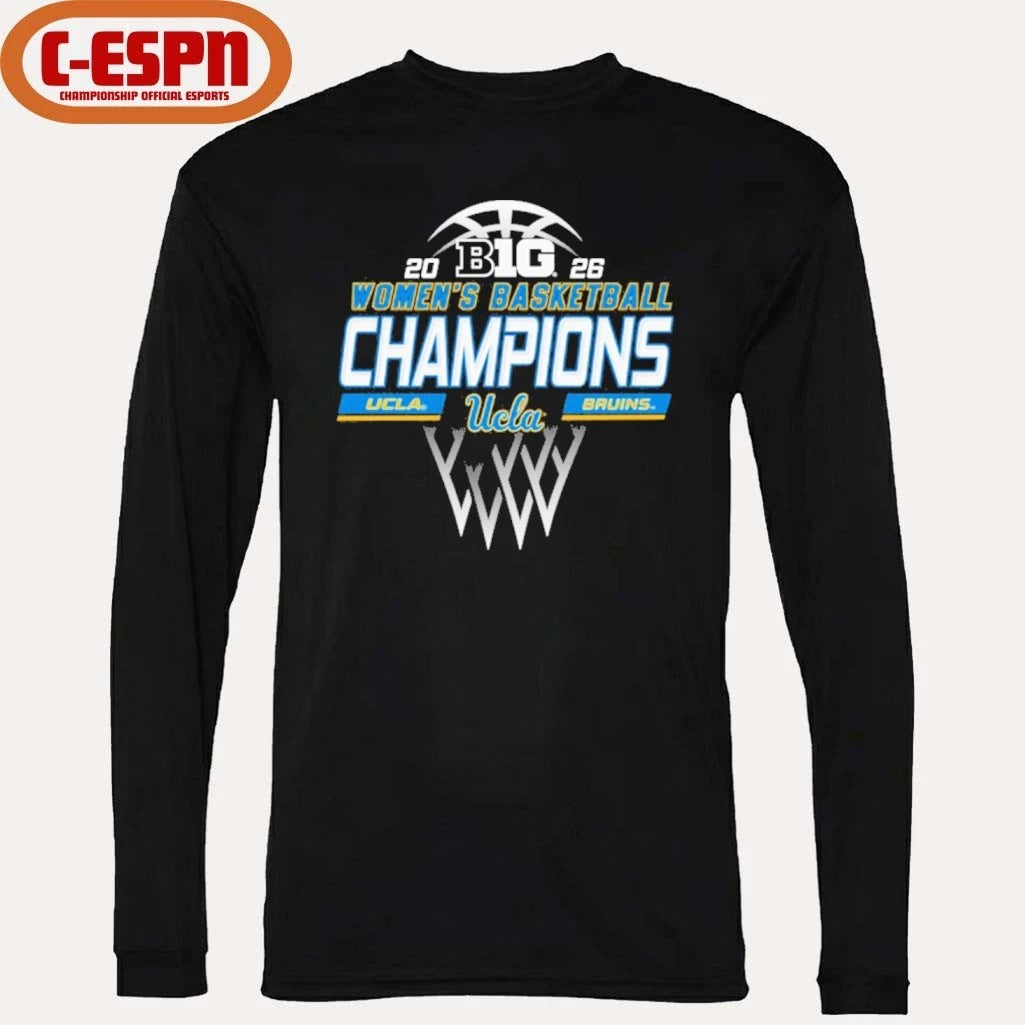 Official UCLA Bruins 2026 Big Ten Women’s Basketball Regular Season Champions Locker Room T-Shirt