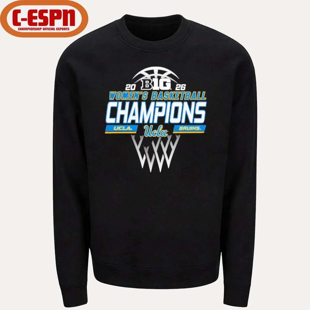 Official UCLA Bruins 2026 Big Ten Women’s Basketball Regular Season Champions Locker Room T-Shirt