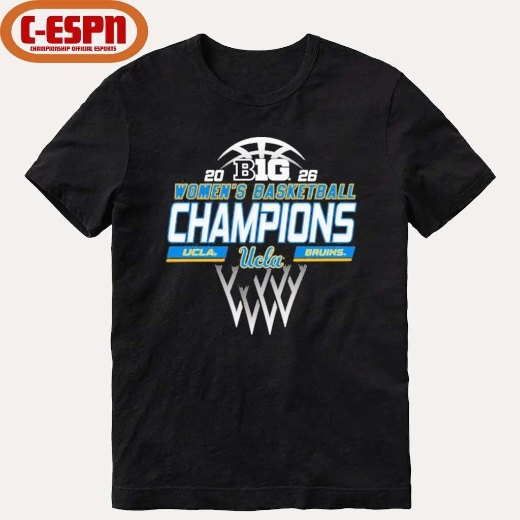 Official UCLA Bruins 2026 Big Ten Women’s Basketball Regular Season Champions Locker Room T-Shirt