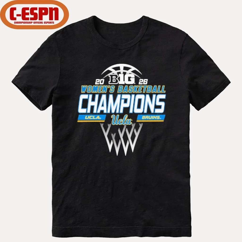 Official UCLA Bruins 2026 Big Ten Women’s Basketball Regular Season Champions Locker Room T-Shirt