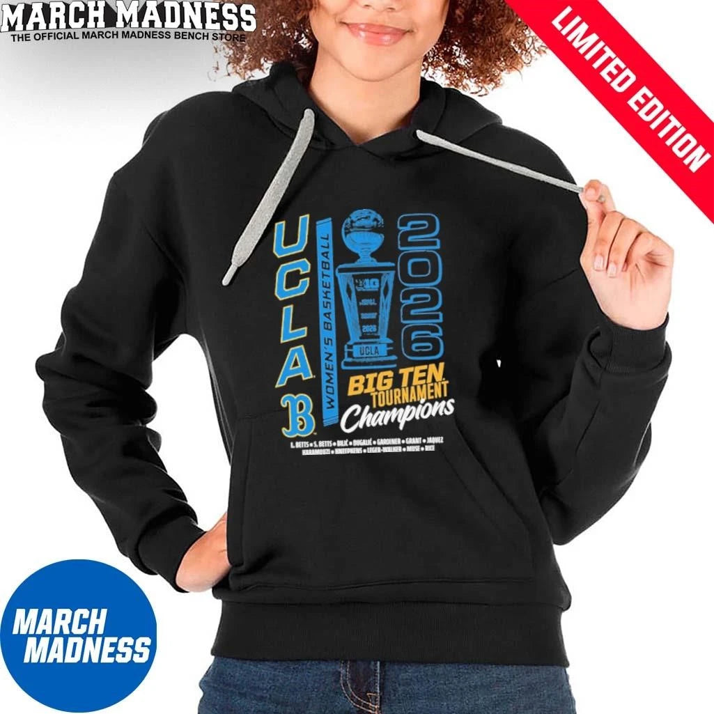 Official UCLA Women’s Basketball 2026 Big Ten Tournament Champions Trophy T-Shirt