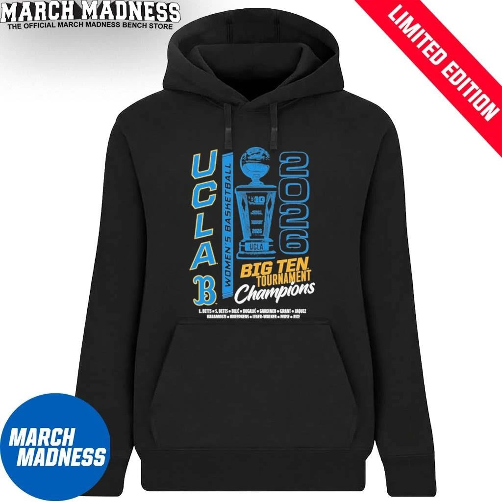 Official UCLA Women’s Basketball 2026 Big Ten Tournament Champions Trophy T-Shirt