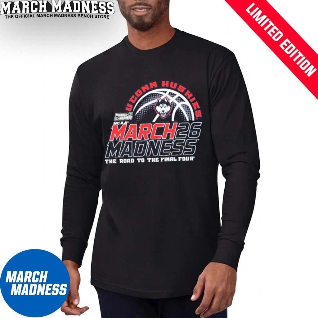 Official UConn Huskies Men’s Basketball 2026 March Madness Bound Shirt
