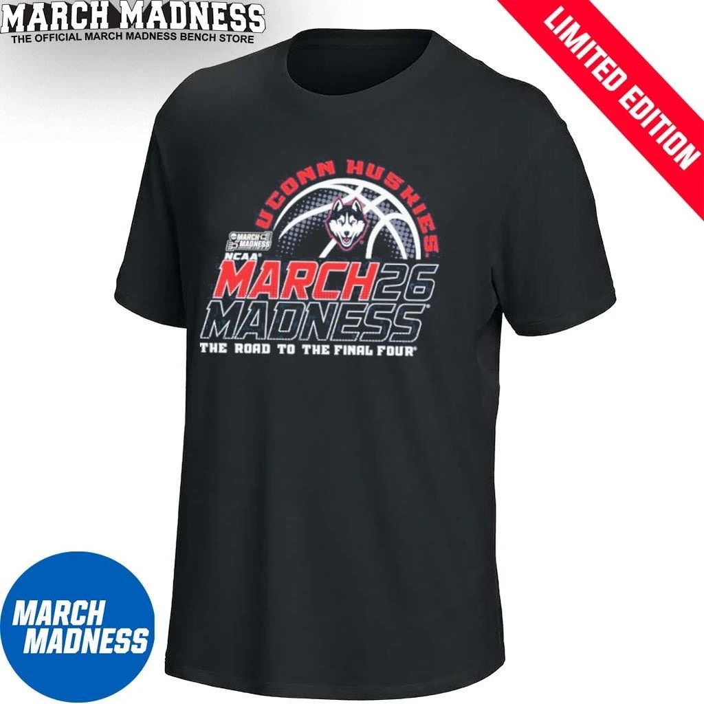 Official UConn Huskies Men’s Basketball 2026 March Madness Bound Shirt
