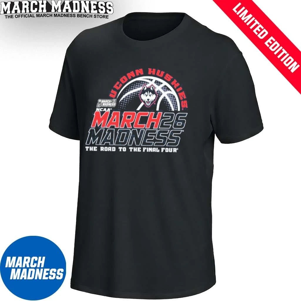 Official UConn Huskies Men’s Basketball 2026 March Madness Bound Shirt