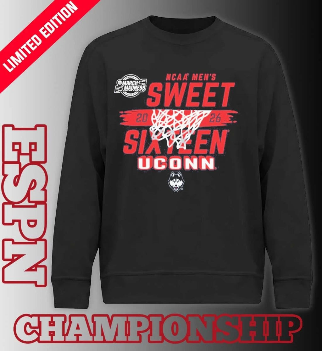 Official UConn Huskies Men’s Basketball Sweet 16 Bound T-Shirt