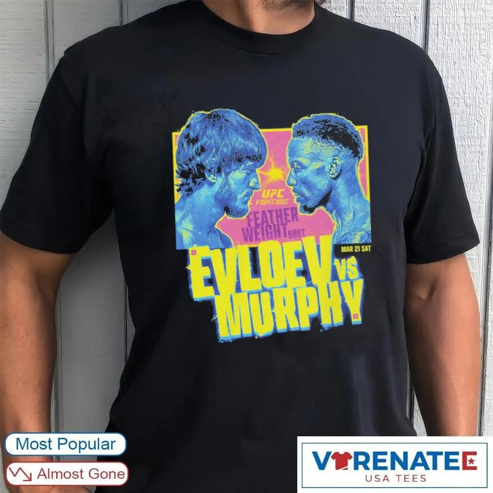 Official UFC Fight Night 2026 Evloev Vs. Murphy Featherweight Bout Match Up T-Shirt