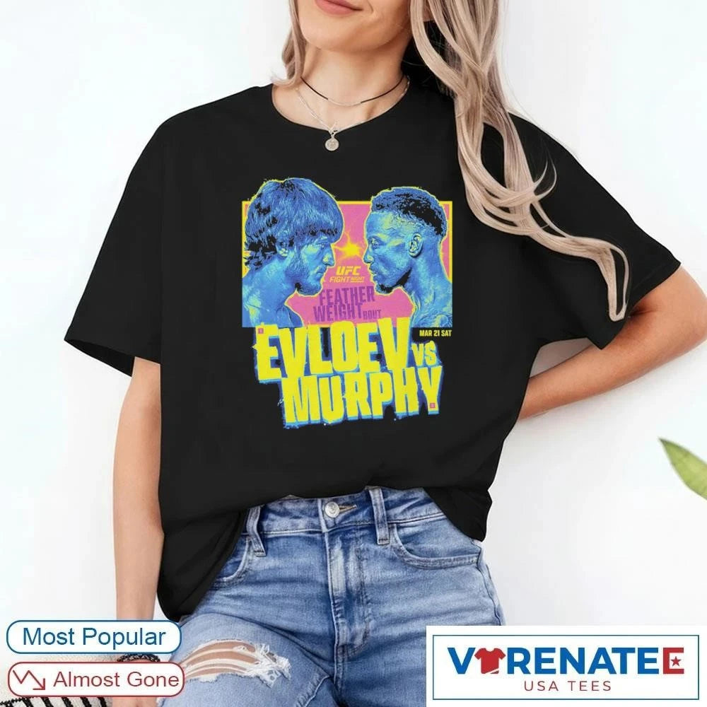 Official UFC Fight Night 2026 Evloev Vs. Murphy Featherweight Bout Match Up T-Shirt