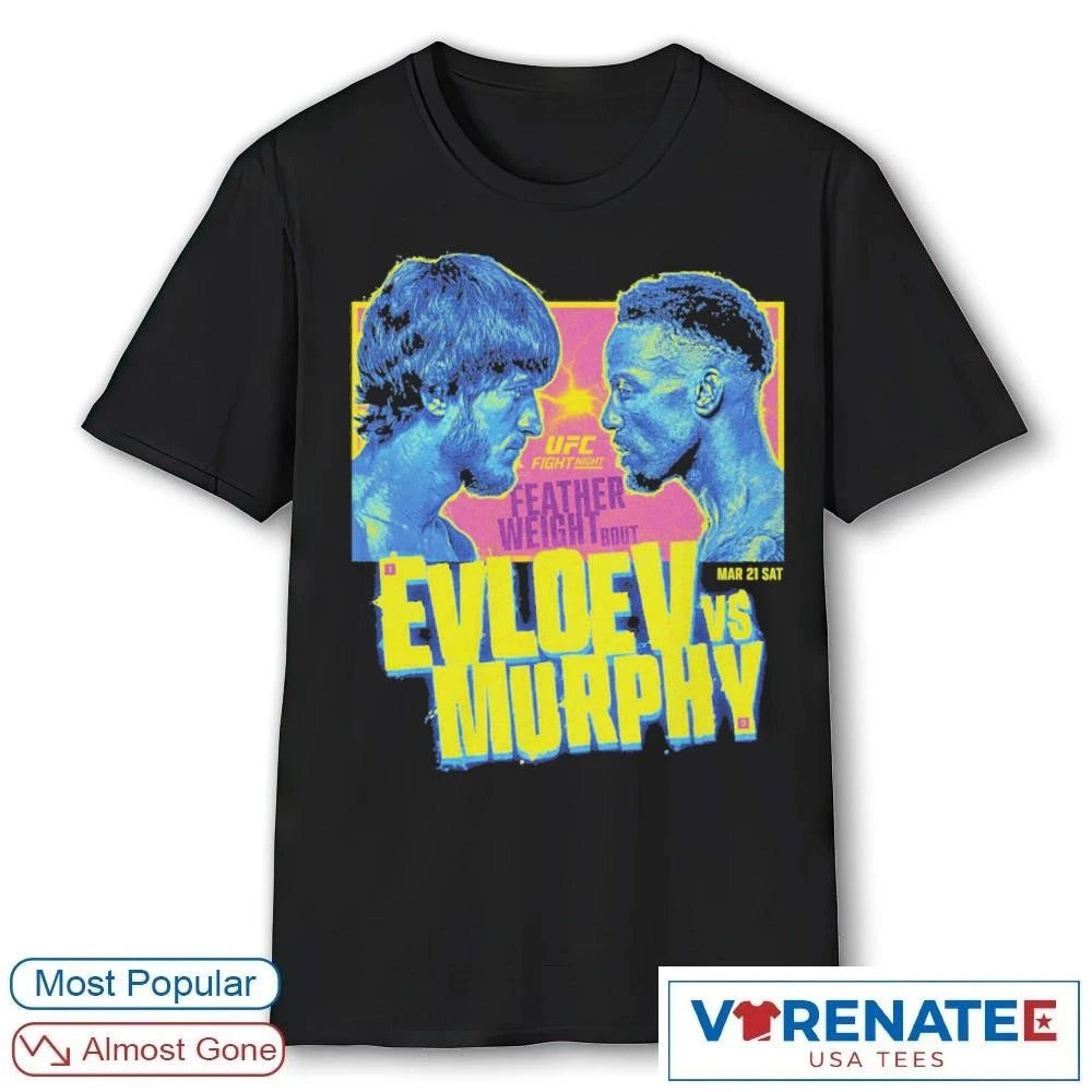Official UFC Fight Night 2026 Evloev Vs. Murphy Featherweight Bout Match Up T-Shirt