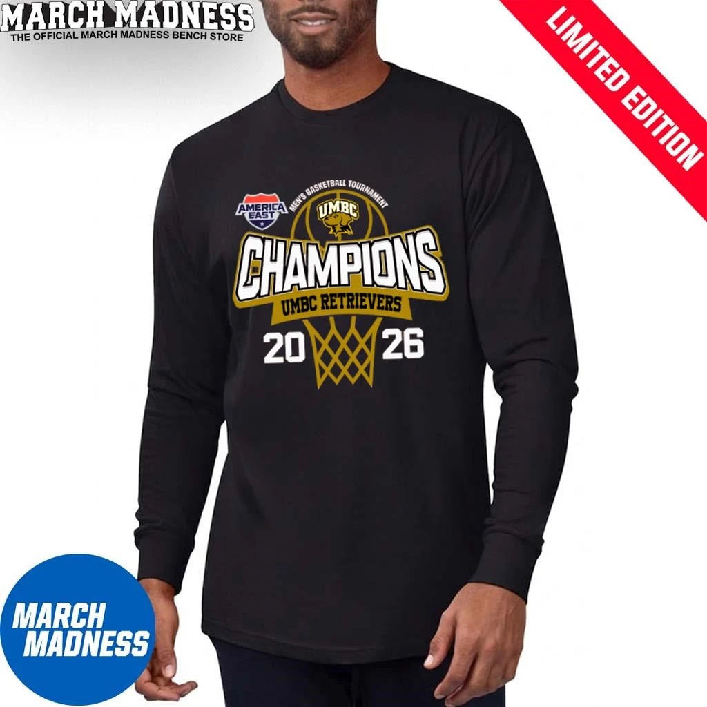 Official UMBC Retrievers 2026 America East Conference Men’s Basketball Tournament Champions Shirt