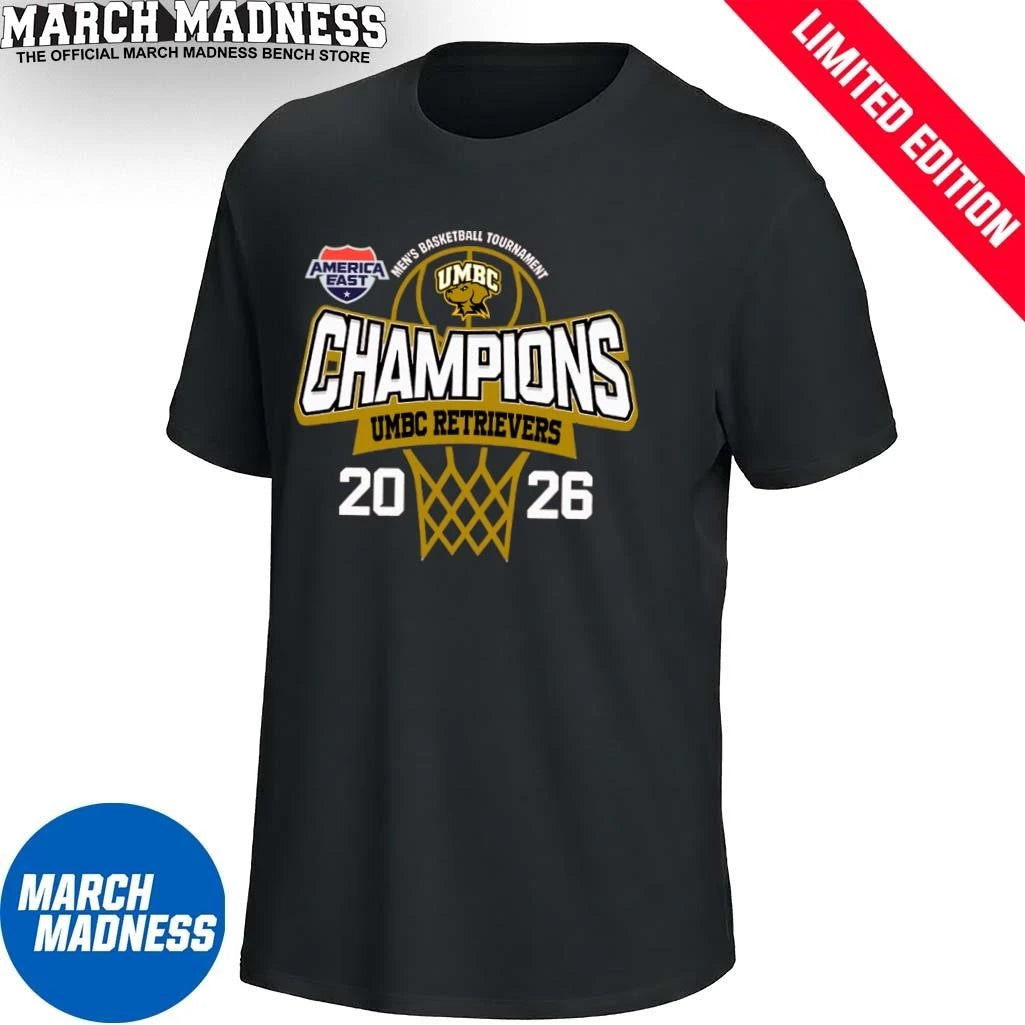 Official UMBC Retrievers 2026 America East Conference Men’s Basketball Tournament Champions Shirt
