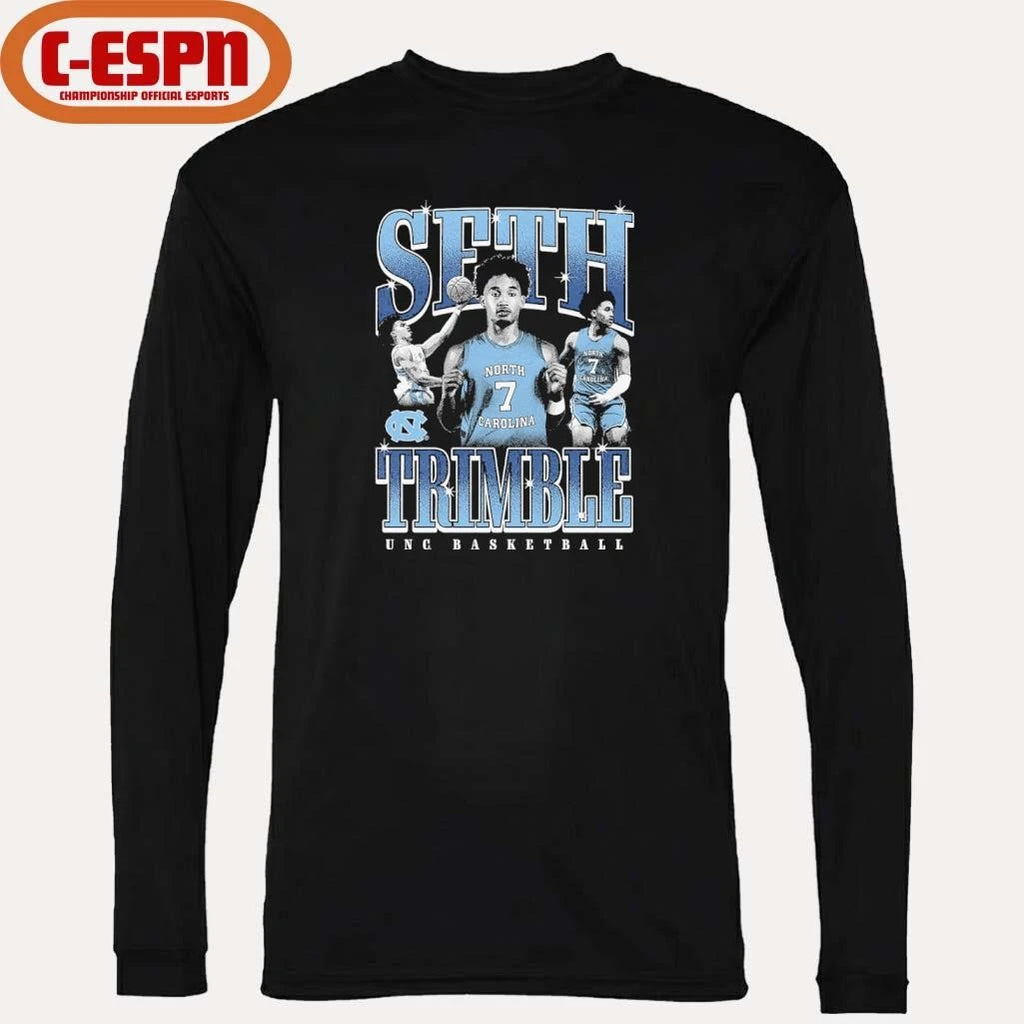Official UNC Basketball Seth Trimble Night Night T-Shirt