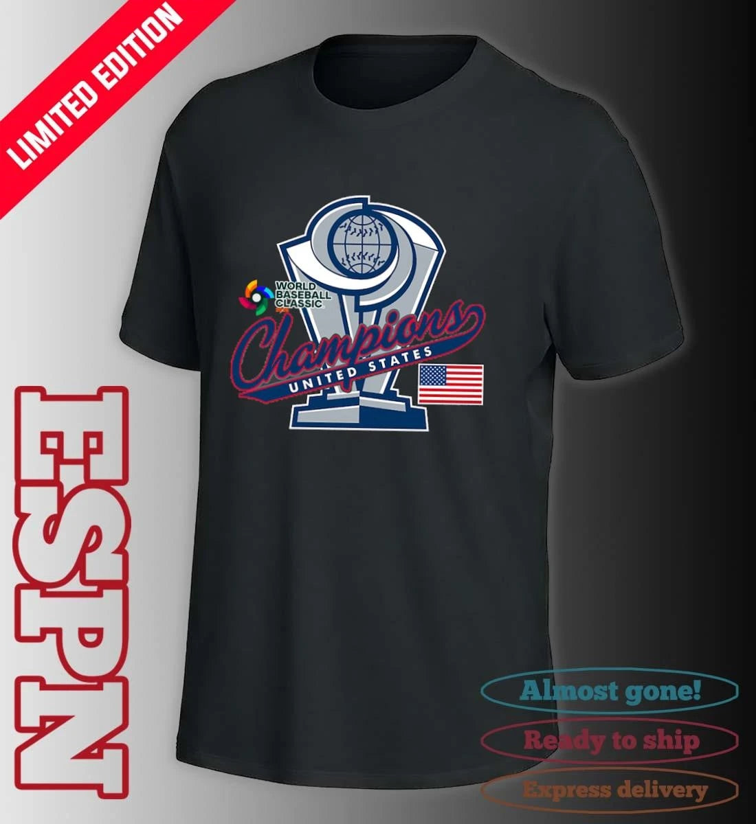 Official USA 2026 World Baseball Classic Champions Trophy Shirt