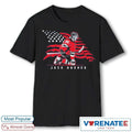 Official USA Hockey Jack Hughes Stars and Stripes Superstar Pose t-shirt