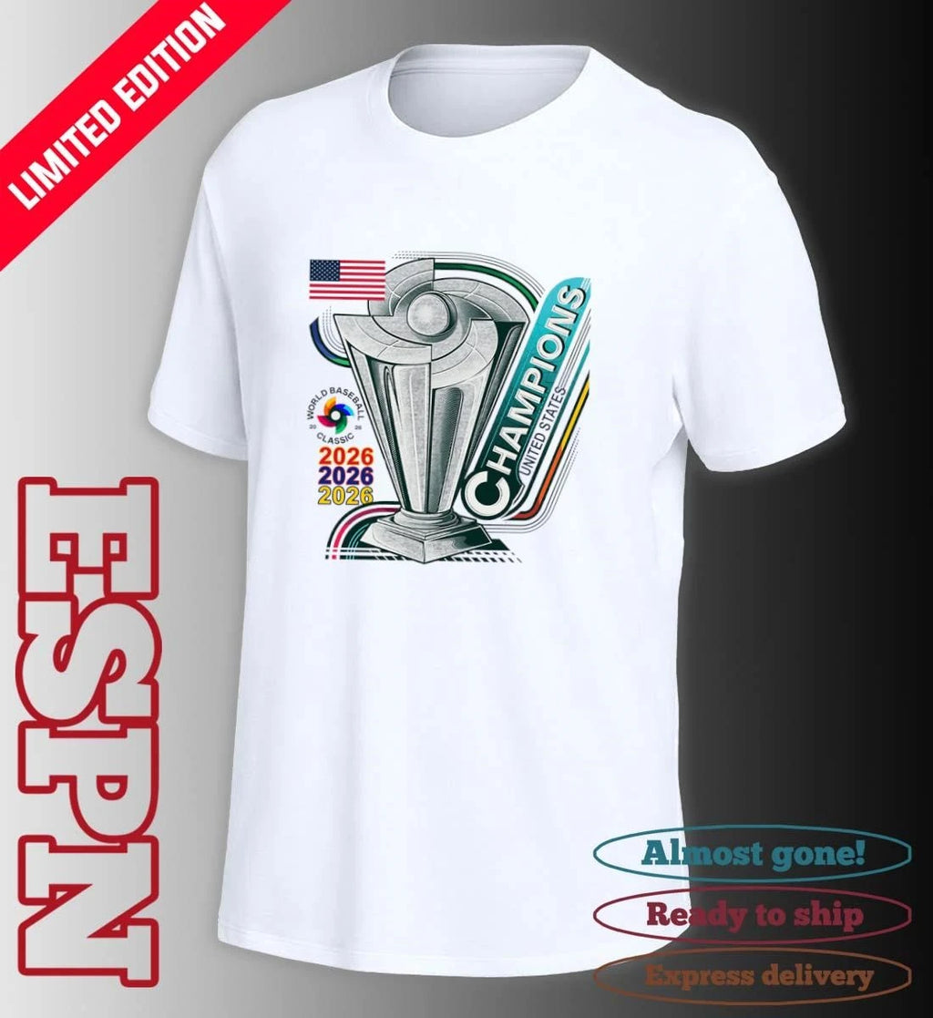 Official USA Team 2026 World Baseball Classic Champions T-Shirt