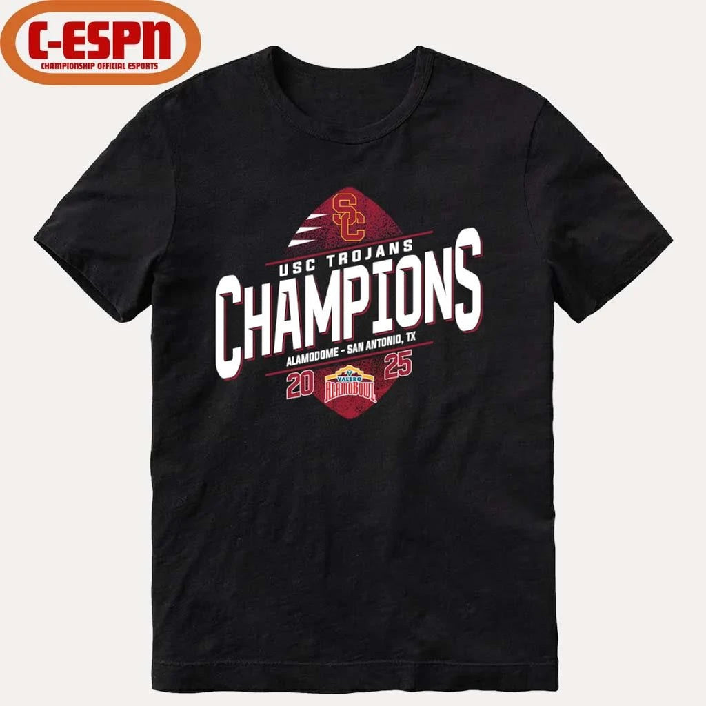 Official USC Football 2025 Alamo Bowl Champions T-Shirt