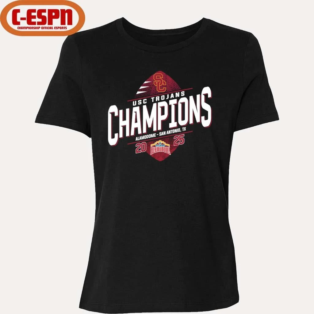 Official USC Football 2025 Alamo Bowl Champions T-Shirt