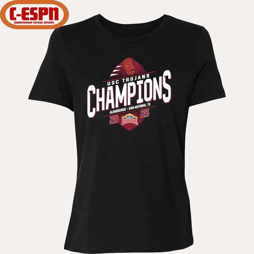 Official USC Football 2025 Alamo Bowl Champions T-Shirt