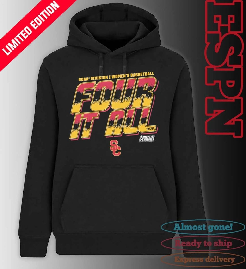 Official USC Women’s Basketball Four It All 2026 March Madness Shirt