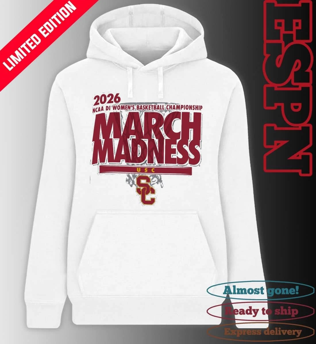 Official USC Women’s Basketball Single Team 2026 NCAA March Madness Shirt