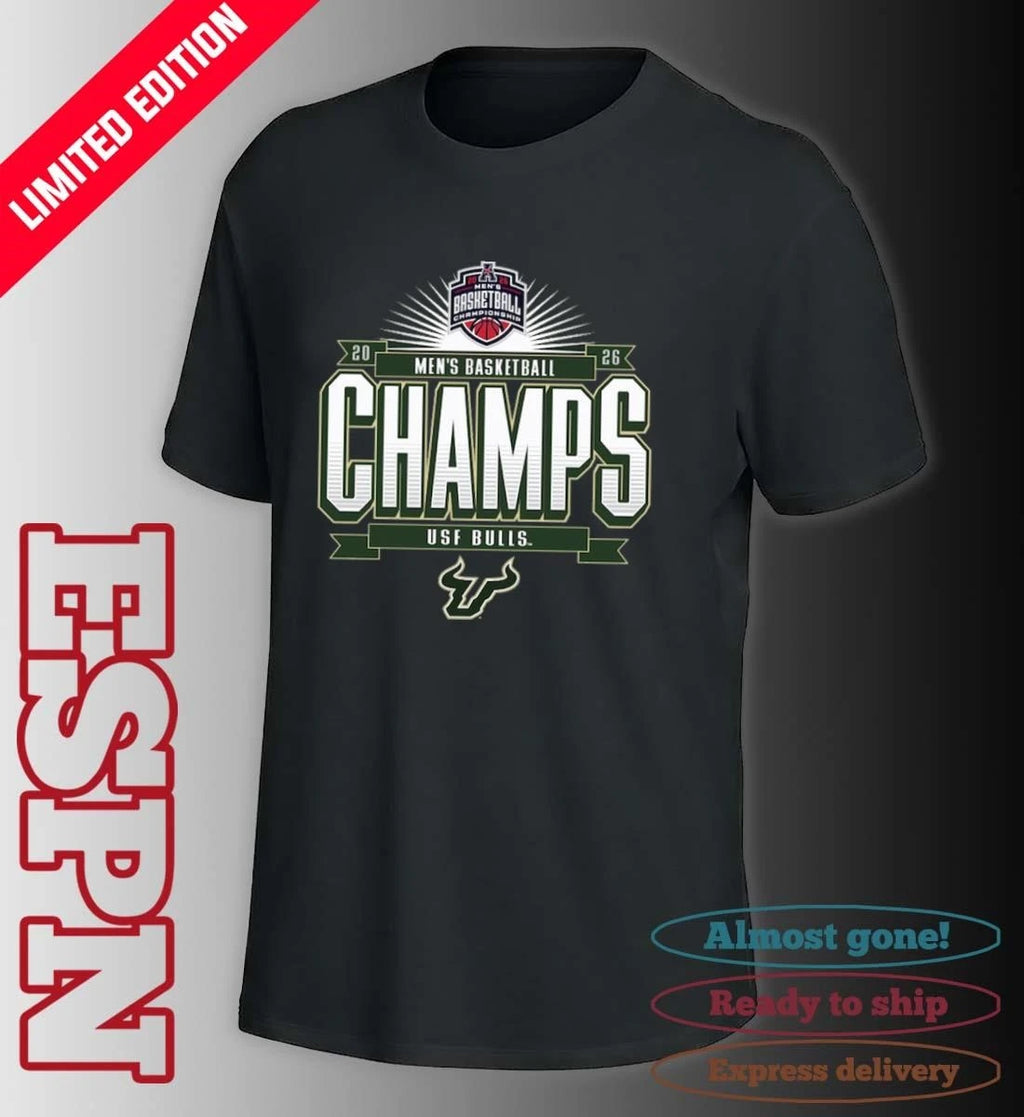 Official USF Bulls American Conference Men’s Basketball Tournament Champions Official T-Shirt