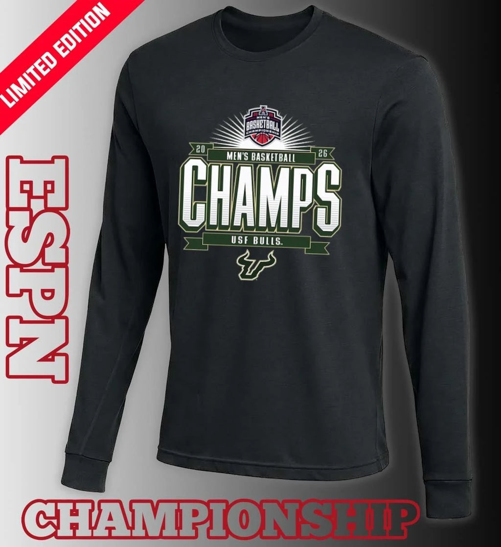 Official USF Bulls American Conference Men’s Basketball Tournament Champions Official T-Shirt