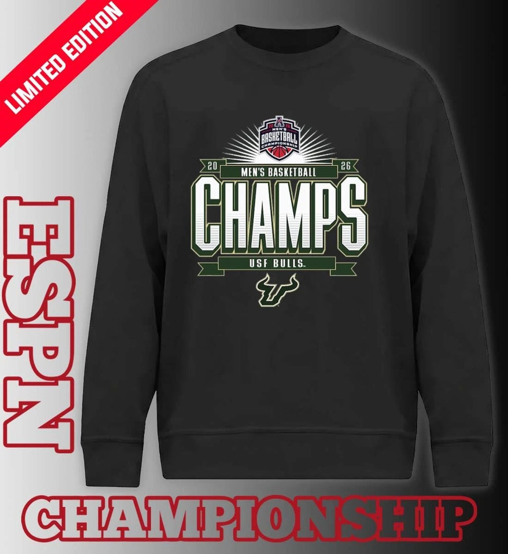 Official USF Bulls American Conference Men’s Basketball Tournament Champions Official T-Shirt