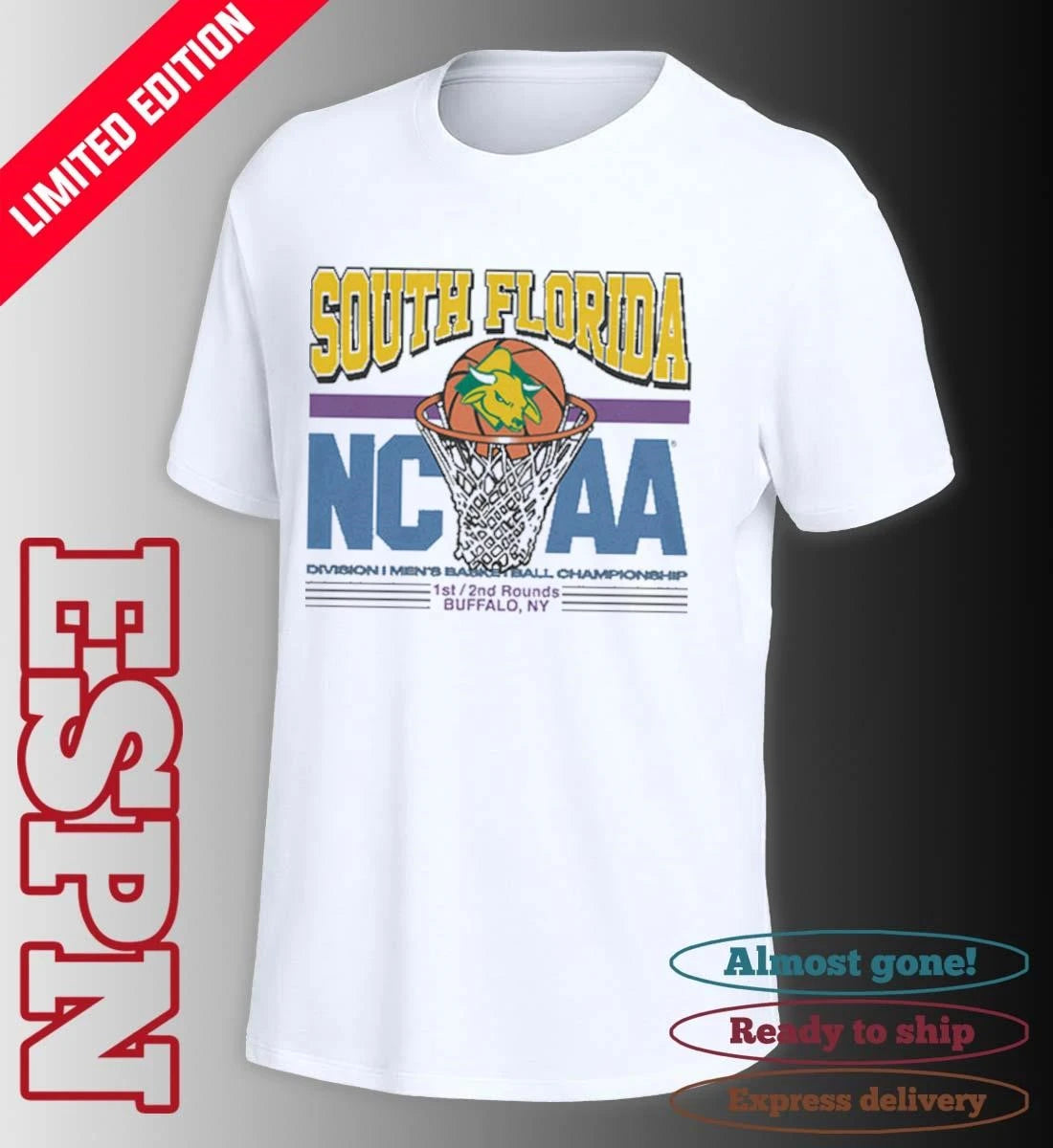 Official USF Bulls Men’s Basketball March Madness NCAA Tournament Retro Vibes Shirt