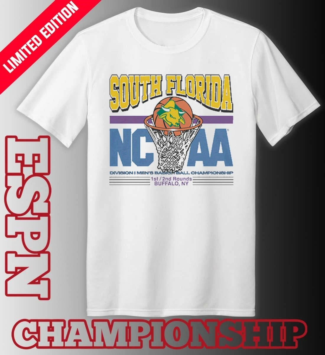 Official USF Bulls Men’s Basketball March Madness NCAA Tournament Retro Vibes Shirt